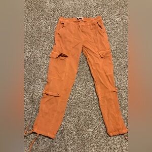 Women's Orange Cargo Pants